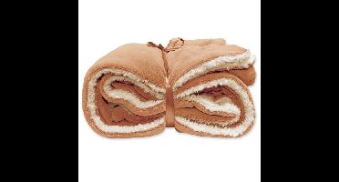 Unique Living Unique Living Lars coral fleece/suede plaid 150x200cm sandstone