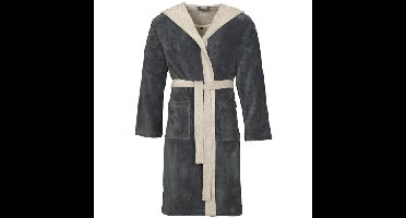 Vossen Vossen Badjas Poppy flanell/light grey L