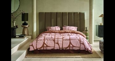 VT wonen VT wonen Dekbedovertrek Bold Shapes Zachtroze 200x200/220 cm