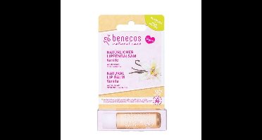 Benecos natural beauty Natural lipbalm vanilla in box 1 Stuks