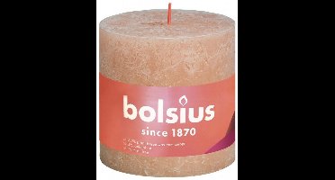 Bolsius Rustiekkaars shine 100/100 misty pink 1 Stuks