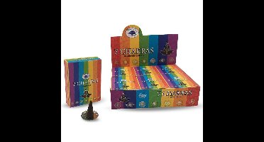 Green Tree Kegelwierook 7 chakra 10 Stuks