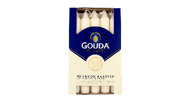Gouda Kroonkaars ivoor 200/24 10 Stuks