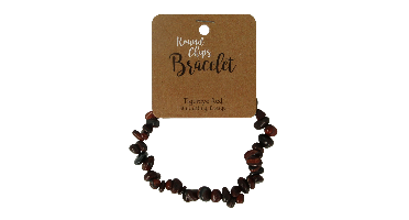 Steengoed Splitarmband tijgeroog rood 1 Stuks