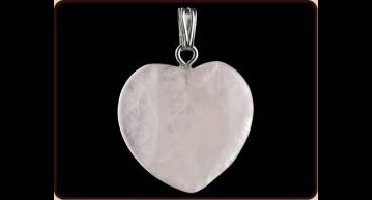 Ruben Robijn Hanger hart 20mm roze kwarts 1 Stuks