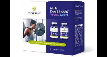 Vitakruid Multi Dag & Nacht Vrouw Sport 100% Vegan 2 x 90 180 Tabletten