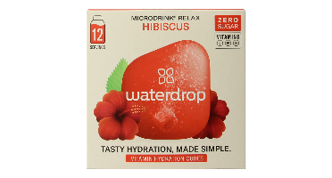 Waterdrop Microdrink relax hibiscus bruistabletten 12 Stuks