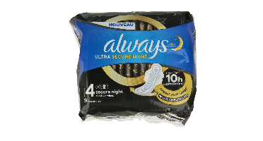 Always Maandverband ultra secure nacht 9 Stuks