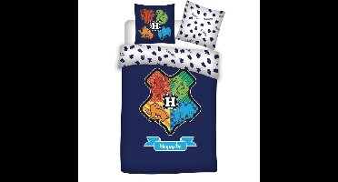 Dekbedovertrek Hogwarts Logo - Eenpersoons - 140 x 200 - Katoen
