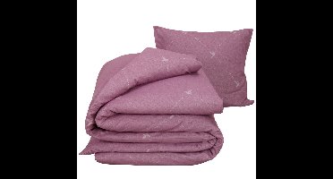 Dekbedovertrek Piper 100% katoen Flanel Lilac 140x220 + 60x70
