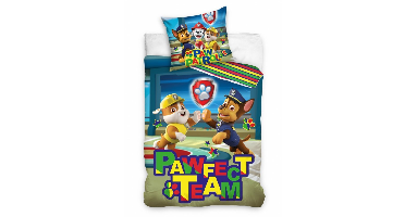 Dekbedovertrek Pawfect Team - Eenpersoons - 140  x 200 cm - Katoen