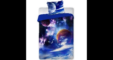 Dekbedovertrek, Kosmos - Eenpersoons - 140  x 200 cm - Katoen
