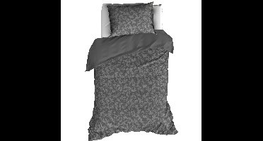 Dekbedovertrek Katoen Flanel Alvaro - Eenpersoons - 140 x 200/220 cm - Grijs