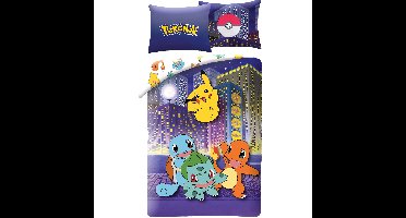 Pokemon Dekbedovertrek, City - Polyester - Topkwaliteit