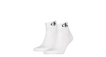 Calvin Klein 2-paar Quarter dames sokken - Logo monogram - Katoenen korte sokken