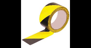 Vloer markeringstape Zwart - Geel - 1 stuk