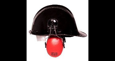 Bouwhelm met oorkap - Zwart