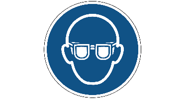 Oogbescherming verplicht gebods- Ø 100 mm - Kunststof bord