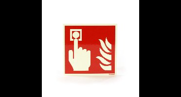 Brandmelder fotoluminescerend & zelfklevend - 150 x 150 -