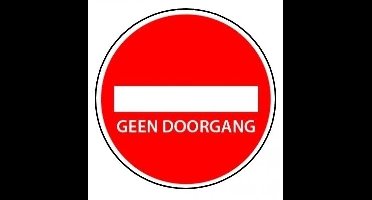 Vloersticker geen doorgang - Ø 250 mm