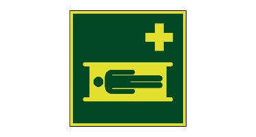 Brancard lichtgevend - 150 x 150 mm - Kunststof bord