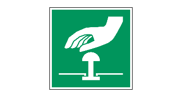 Noodstop - 150 x 150 mm - Kunststof bord