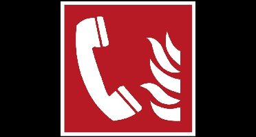 Telefoon voor brandalarm - 200 x 200 mm - Sticker