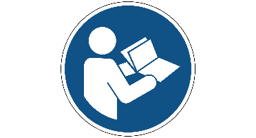 Gebruiksaanwijzing in acht nemen gebods- Ø 100 mm - Kunststof bord