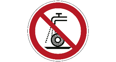 Verboden nat te slijpen - Ø 200 mm - Kunststof bord