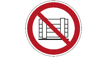 Neerzetten of opslaan verboden - Ø 200 mm - Kunststof bord