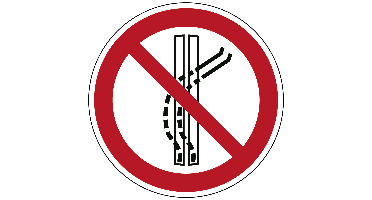 Het sleepspoor niet verlaten - Ø 150 mm - Kunststof bord