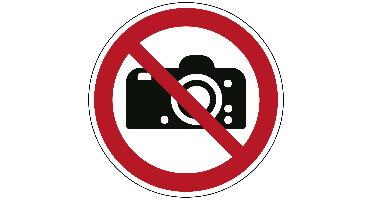 Fotograferen verboden - Ø 150 mm - Sticker
