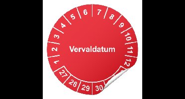 Keuringssticker met vervaldatum Ø 40 mm - 600 stuks (op rol)
