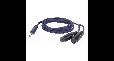 DAP FL37 aux kabel - 2x XLR female -> jack stereo 1,5 meter