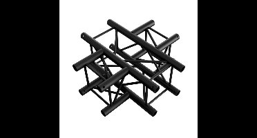 MILOS Milos Cross 4-way ZWART, Pro-30 vierkante F-truss