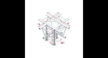 MILOS Milos Pro-30 Triangle G Truss - Cross + down, 5-way, apex down - 71 cm
