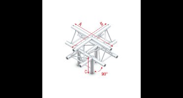 MILOS Milos Pro-30 Triangle G Truss - Cross + down, 5-way, apex up -71 cm
