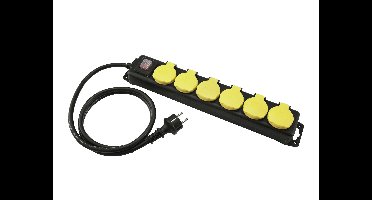 Eurolite EUROLITE Distributor 6-fold IP44 bk 5m