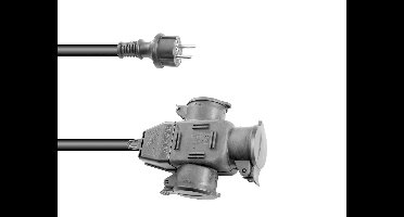 Eurolite EUROLITE 240v verlengkabel 3 voudig 5 meter