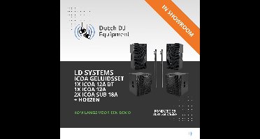 LD Systems ICOA geluidsset 12A + SUB 18A met accessoires