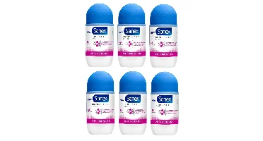 Sanex 6x Sanex BiomeProtect Anti Irritation Roll On Deodorant 50ml 0% Alcohol 0 Salts