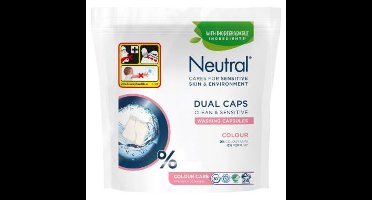 Neutral Neutral Washing Dual Caps 24pcs Colour Clean & Sensitive Biodegradable 24 stuks