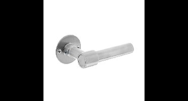 Intersteel Deurklink l/l-model met rozet 2 mm rvs geborsteld