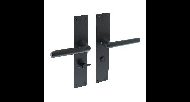 Intersteel Deurklink jura zwart schild 250x55x2mm wc63-8