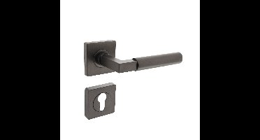 Intersteel Intersteel Deurklink Bau-Stil vierkant profielcilinderrozet antracietgrijs