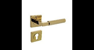 Intersteel Intersteel Deurklink Bau-Stil vierkant profielcilinderrozet PVD messing