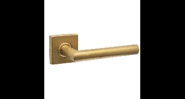 Intersteel Enkele deurklink Jura op rozet verdekt 53x53X10mm PVD messing getrommeld