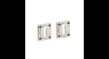 Intersteel Sleutelrozetten vierkant nikkel