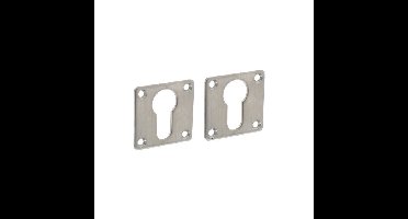 Intersteel Cilinderrozet vierkant 42x42x2mm geborsteld RVS