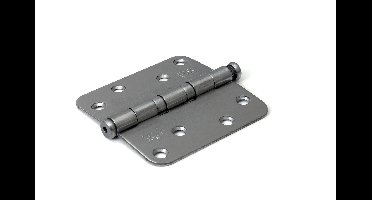 Dulimex Kogellagerscharnier ronde hoeken 89x89mm RVS geborsteld tot 80 kilo